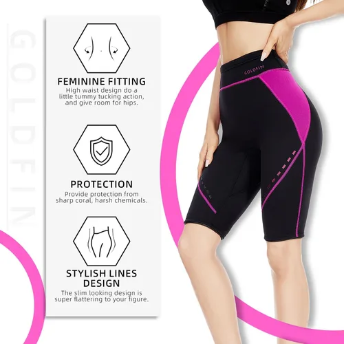 Miniatura 2 de GoldFin - Traje de neopreno corto para mujer de 2 mm, traje corto de neopreno para deportes acuáticos, surf, buceo, natación, kayak