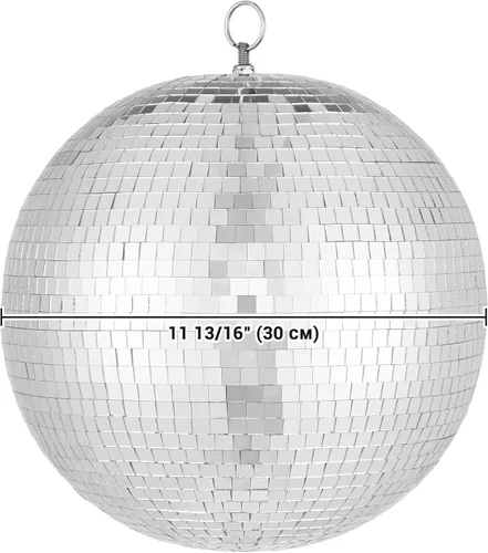 Miniatura 9 de Yescom bola de espejos de 12" para fiestas, DJ, discotecas, decoración, iluminación Plateado