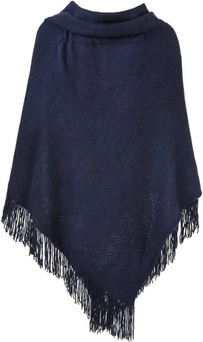 Miniatura 2 de Ferand Poncho de ajuste holgado para mujer con elegantes botones de cuerno, cuello en V y dobladillo en V