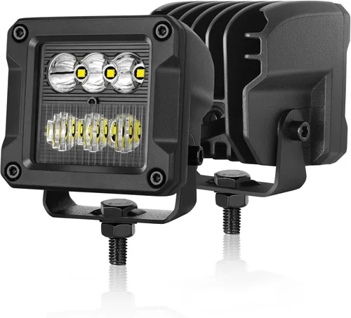 Miniatura 20 de 3" SAE luces antiniebla LED legales para la calle, aprobadas por DOT, cubos LED cuadrados, cápsulas de luz antiniebla de haz trun-cado, 2 piezas