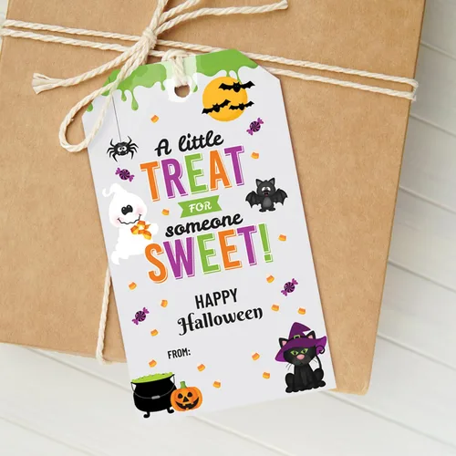 Miniatura 3 de 25 etiquetas de regalo de comida de Halloween para niños o adultos, etiquetas divertidas de vacaciones para galletas, dulces o regalos fabricados