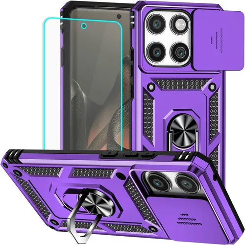 Miniatura 10 de Funda para Moto G Pure, funda Moto G Power 2022, soporte giratorio de grado militar de 360° (resistente), fundas protectoras a prueba de golpes
