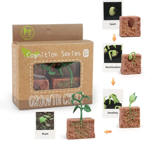 Miniatura 13 de Figuras del Ciclo de Vida de Animales Montessori con Tarjetas Flash, Juguetes de Figuritas de Animales Realistas, Juego Educativo de Emparejamiento