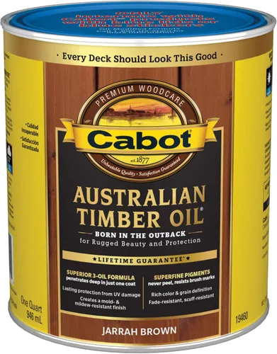 Miniatura 24 de Cabot Aceite de madera australiana para manchas y protector de madera, teca miel, 1 cuarto de galón