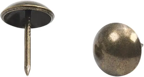 MroMax 120 tachuelas de clavos para tapicería de 0.47 pulgadas de diámetro, hierro de estilo vintage, de metal, redondos, de 0.67 pulgadas de altura