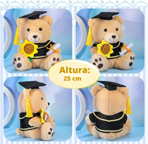 Miniatura 2 de Chalyna Oso de graduación de 10 pulgadas con sombrero, diploma y girasol, regalo de preescolar para niños, estudiantes, amigos y familiares