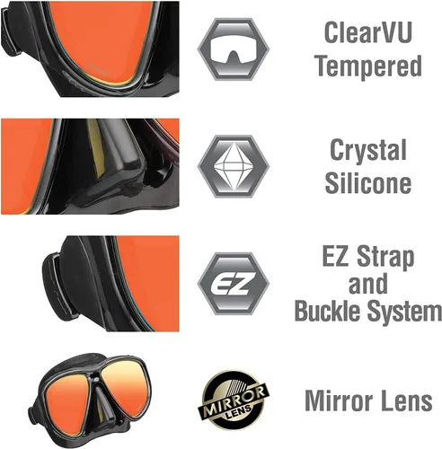 Miniatura 2 de TUSA Combo de máscara deportiva Powerview y snorkel seco para adultos