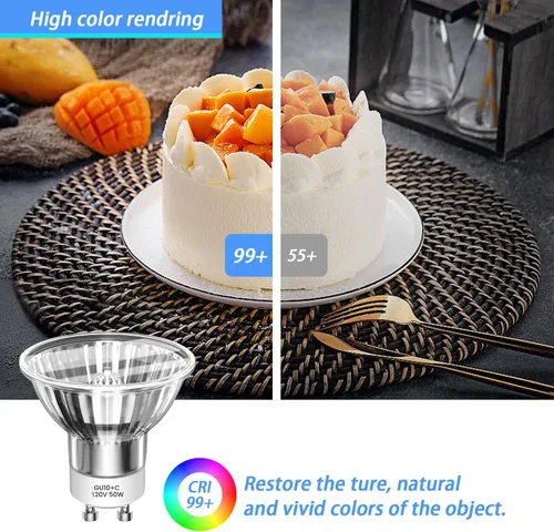 Miniatura 2 de Bombilla halógena GU10 120 V 25 W 2 piezas para calentador de velas, 2700 K, intensidad regulable, reemplazo para calentador de velas, quemador