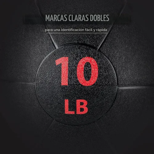 Miniatura 8 de ZELUS Balón medicinal con doble agarre, pelota de ejercicio de 10/20 libras, pelota de peso con asas, pelota de ejercicio con agarre texturizado
