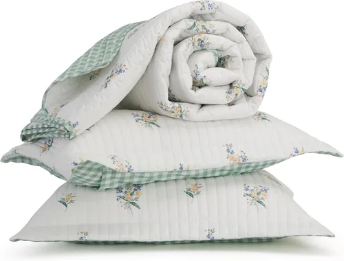 Miniatura 8 de Bedsure - Colcha floral tamaño Queen, ropa de cama reversible con estampado botánico de flores primaverales, colcha ligera, colcha de microfibra 02