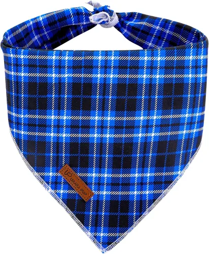 Miniatura 14 de Bandana de verano para perros, bufanda triangular de rejilla de algodón cómoda para perros medianos y grandes, pañuelo lavable para mascotas