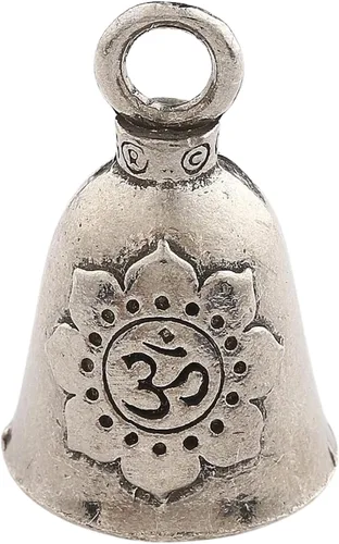 Miniatura 2 de Guardian Bell Campana religiosa de buena suerte con llavero y bolsa de regalo de terciopelo negro Campana de motocicleta Peltre sin plomo