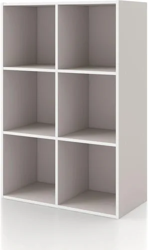 Miniatura 50 de Homes: Inside + Out Apexa - Estantería organizadora de almacenamiento de 2 cubos, estantería apilable de madera para cubos para organización