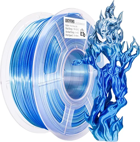 Miniatura 19 de Filamento de impresora 3D PLA, arcoíris 3 en 1, filamento PLA de 1.75mm +/-0.02mm, filamento sedoso de impresión de alta velocidad de tres