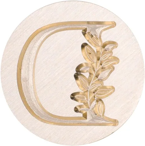 Miniatura 3 de SWANGSA Sello de cera con letra inicial D, sello de cera vintage elegante con hojas botánicas para invitación de fiesta de boda, envoltorio