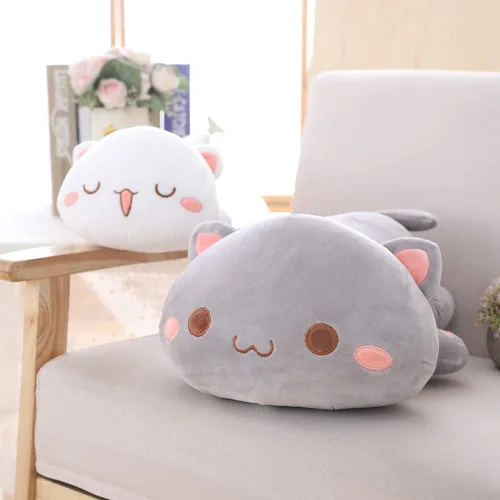 Miniatura 7 de Juguete de peluche con forma de animales, cojín de peluche con forma de gato para niñas