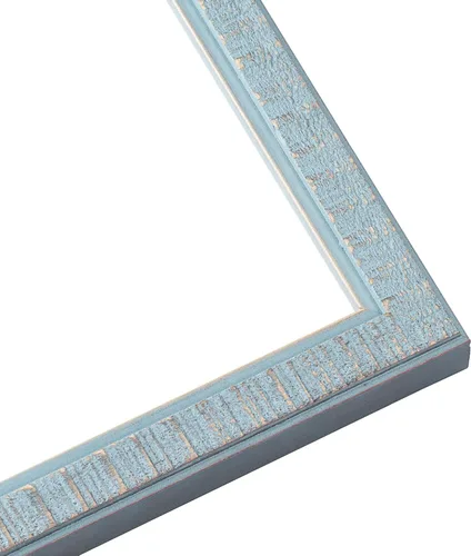 Miniatura 3 de Marco azul de 28 x 28 pulgadas, marco de madera maciza, ancho del marco de 0.75 pulgadas, profundidad interior de 0.5 pulgadas, marco azul Kingsley