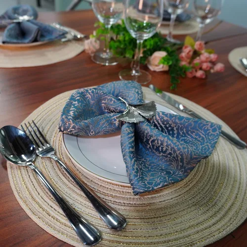 Miniatura 8 de WAZAIGUR - Manteles individuales redondos para mesa de comedor (tela resistente al calor, antideslizantes, 14 pulgadas de diámetro)