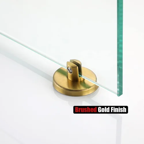 Miniatura 6 de JQK Estante de baño de vidrio dorado, almacenamiento para ducha de vidrio templado de 30 por 5 pulgadas, 304 de acero inoxidable dorado cepillado