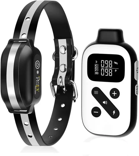 Miniatura 10 de PetJoy 3 Collar de Choque para Perros Grandes, Collar Automático Antiladridos con Control Remoto, Combo de Collar Antiladridos y de Entrenamiento