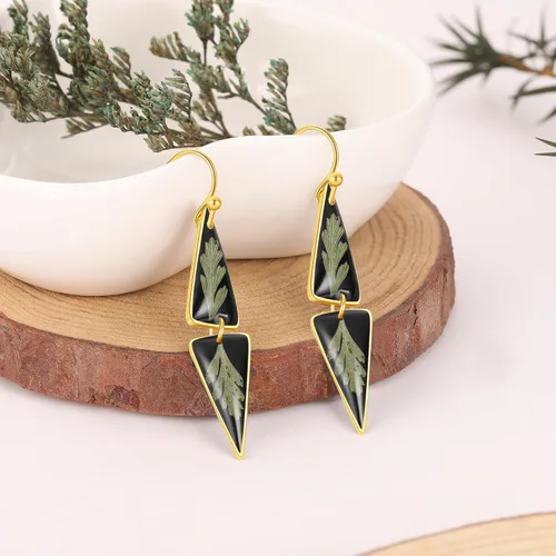 Miniatura 13 de Forget-Me-Not and Queen Anne's Lace Pressed Wildflower Earrings Pressed Flower Earrings Handmade Drop and Dangle Earrings Gift for Woman