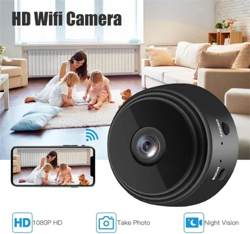 Miniatura 2 de Mini cámaras inalámbricas, 1080P HD WiFi pequeña cámara de video con detección de movimiento, visión nocturna y control de aplicaciones, cámara