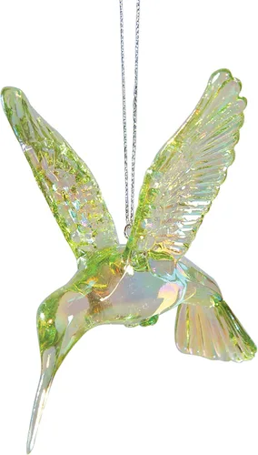 C&F Home Adorno de Navidad de colibrí verde brillante, versátil, primavera, Navidad, festivo, vacaciones de invierno, hogar, árbol colgante