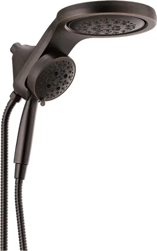 Miniatura 11 de Delta Faucet HydroRain 5-Spray H2Okinetic Cabezal de ducha dual con rociador de mano, cabezal de ducha cromado con manguera, cabezales de ducha