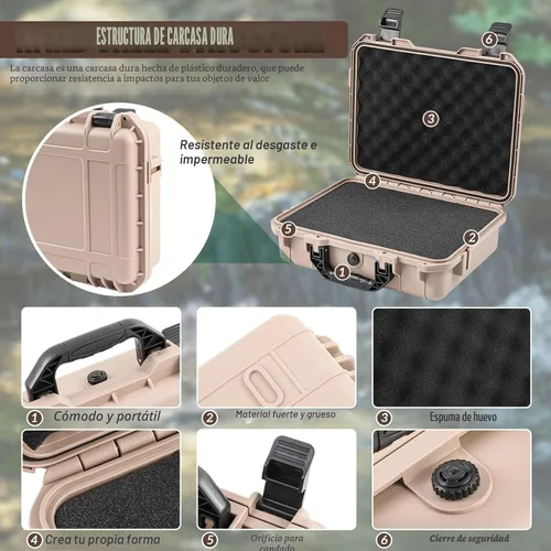 Miniatura 3 de Relaxweex 1 Pieza Estuche Rígido Impermeable de 14.3 x 11.4 x 4.5 Pulgadas con Inserto de Espuma Personalizable DIY Estuche Protector Portátil