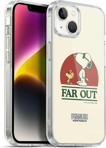 Miniatura 101 de Head Case Designs Funda de gel Woodstock 50th con licencia oficial de Peanuts Snoopy Guitar 1969 [protección de grado militar] compatible con Apple