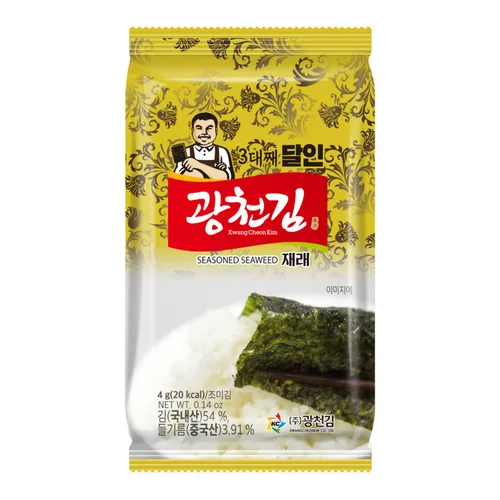Miniatura 3 de KIMNORI Kwangcheonkim Snacks de algas marinas sazonadas – 12 paquetes individuales hojas premium natural tostado Laver Nori 0.14 oz 0.14 onzas