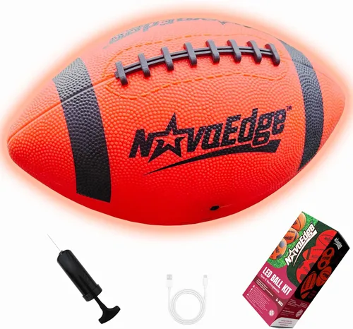 Miniatura 7 de Fútbol de fútbol recargable USB-C con luces LED, fútbol que brilla en la oscuridad, pelota iluminada de doble color de 9.25 pulgadas, regalo Fútbol
