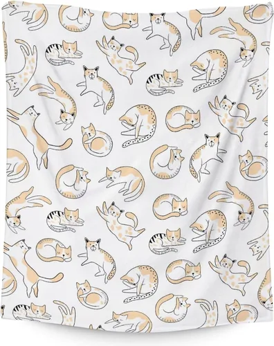 Miniatura 15 de Manta de gato para niños, tamaño de regazo de 30 x 40 pulgadas, manta de felpa suave y peluda para regalo, manta negra de dibujos animados