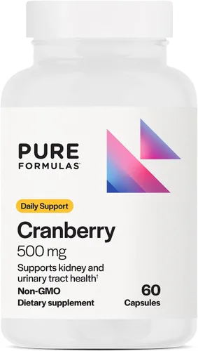 PureFormulas Cranberry 500 mg – Apoya la salud de los riñones y del tracto urinario – Suplemento antioxidante para la protección inmune y la salud