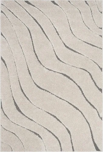 Miniatura 9 de SAFAVIEH Colección Florida Shag - Alfombra de acento de 2'3" x 4', color crema y beige, sin desprendimiento y de fácil cuidado, 1.2 pulgadas