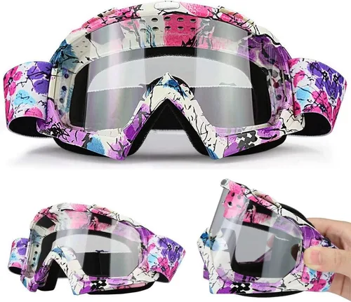 Gafas de motocross para motocicleta, ATV, motocross, todoterreno, carreras, MX, antiarañazos, a prueba de polvo, flexibles, UV400, gafas acolchadas