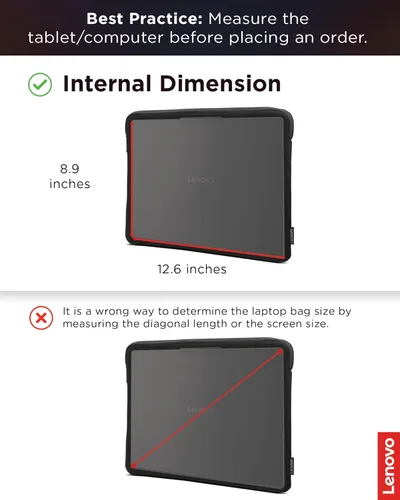 Miniatura 8 de Lenovo Funda básica para laptop de 11 pulgadas para notebook/tablet, compatible con MacBook Air/Pro, material de neopreno, forro polar suave