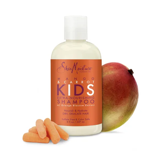 Miniatura 14 de SheaMoisture Champú extra nutritivo para el cuidado del cabello para niños Mango Zanahoria con manteca de karité 8 oz