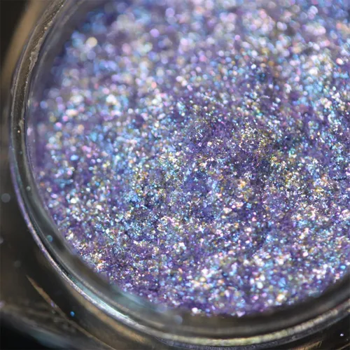 Miniatura 4 de Polvo de uñas cromado camaleón holográfico rosa brillante púrpura con purpurina para diseño de uñas, pigmento de manicura de sirena, decoración