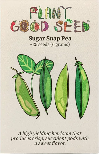 Miniatura 3 de Plant Good Seed Semillas orgánicas de guisantes cascadia Sugar Snap – Paquete de 25, semillas tradicionales para plantar verduras – Suministros