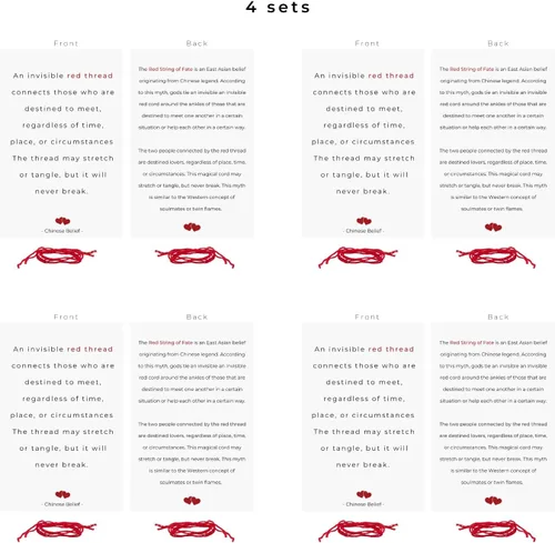 Miniatura 12 de Red String of Fate Bracelet - Anniversary Gift Couples - Boyfriend Girlfriend Matching Bracelets - Husband Wife Couple Jewelry - Pulseras Hilo Rojo
