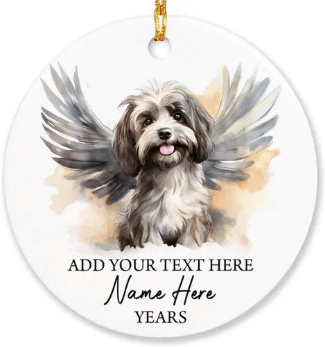 Miniatura 28 de Airedale Terrier - Adorno personalizado de alas de ángel para perro, regalo de pérdida de condolencias de mascotas, adorno de Navidad conmemorativo