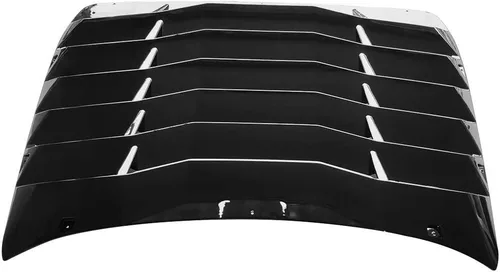 Miniatura 6 de IKON MOTORSPORTS, Rejillas de ventana trasera compatibles con Honda Civic Sedan 2016-2021, estilo IKON color negro brillante, cubierta solar ABS