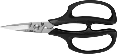 Shun Tijeras de cocina de acero inoxidable, cuchillas separadas para una fácil limpieza, cómodas, mango antideslizante, tijeras de cocina