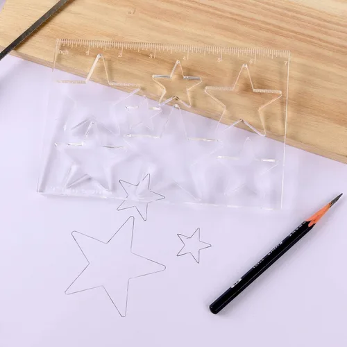 Miniatura 7 de Plantilla de plantilla de enrutador Plantillas de incrustaciones de enrutador de estrellas, herramienta de enrutador decorativo, plantillas