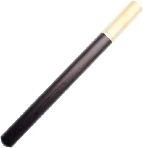 Miniatura 2 de Gullor Bolígrafo de punta redonda de madera de latón hecho a mano, bolígrafo de tinta Liguid para oficina, regalo de negocios, madera negra