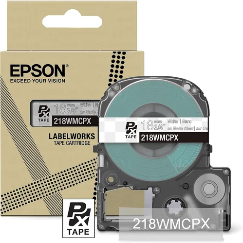 Miniatura 16 de Epson LABELWORKS 218BMBEPX - Cartucho de cinta de PET (poliéster), color negro sobre beige mate, 3/4 pulgadas de ancho, 26 pies