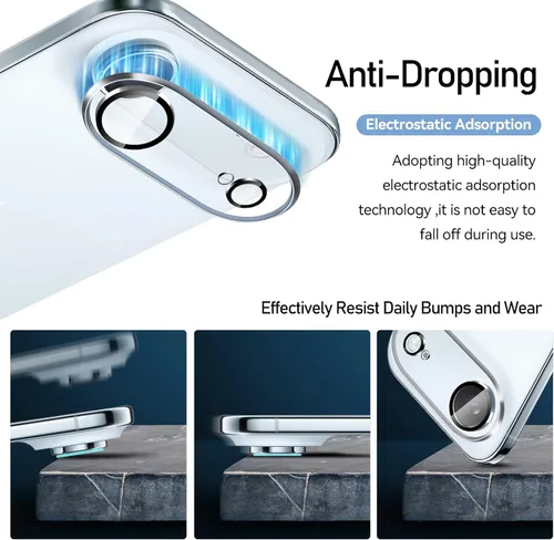 Miniatura 6 de ivoler Paquete de 4 protectores de lente de cámara para iPhone Air de 6.5 pulgadas, protector de pantalla de vidrio templado [compatible con fundas]