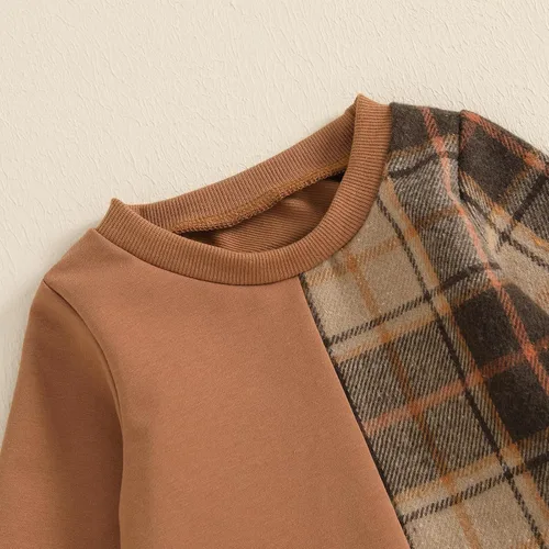 Miniatura 67 de Conjunto de sudadera de manga larga con cuello redondo y pantalones deportivos para bebés, ropa de invierno para bebé