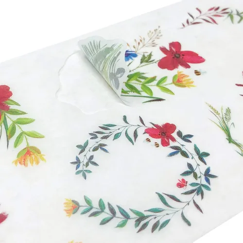 Miniatura 4 de allydrew Washi - Juego de calcomanías para álbumes de recortes, manualidades para papelería, diario, fabricación de tarjetas, (18 hojas), flores